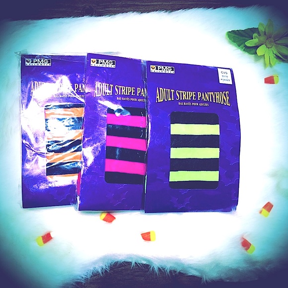 Halloween Stockings~ Costume Accents Neon Colors & Black : Happy Halloween - Picture 5 of 16